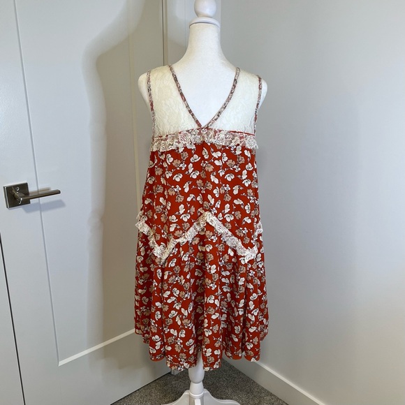 UMGEE Orange/Cream Floral Lace-Trim Sundress - FREE SHIPPING on Bundles $85+ - Picture 6 of 13